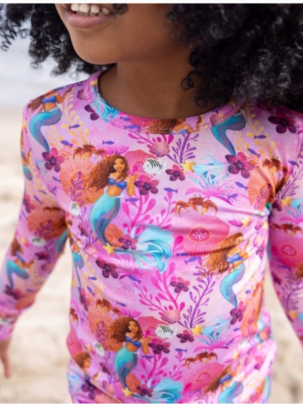 Posh Peanut Disney The Little Mermaid Bamboo Pajama Set 5T-6T